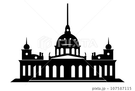 Berlin silhouette skyline. Germany Berlin vector city, german linear architecture, buildings. 107587115