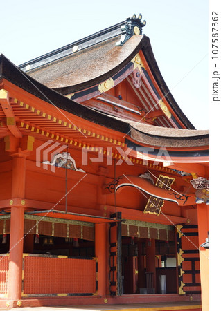 日本各地にある浅間神社の総本社富士山本宮浅間大社は霊峰富士山のお膝元、静岡県富士宮市にある神社です。 107587362