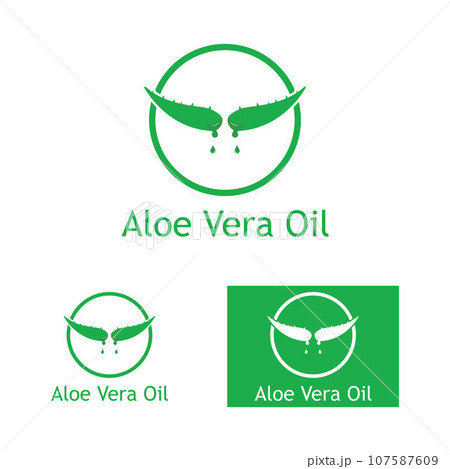 Aloe vera icon logo vector illustration template design 107587609