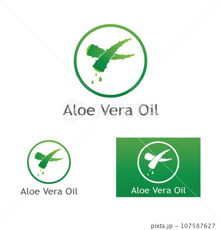 Aloe vera icon logo vector illustration template design 107587627