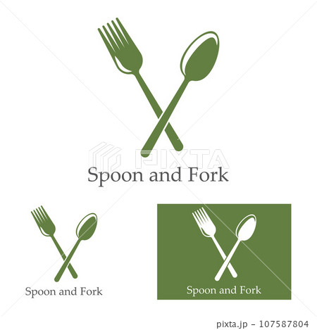 spoon,fork,and knife icon logo vector design template spoon,fork,and knife icon logo vector design template 107587804