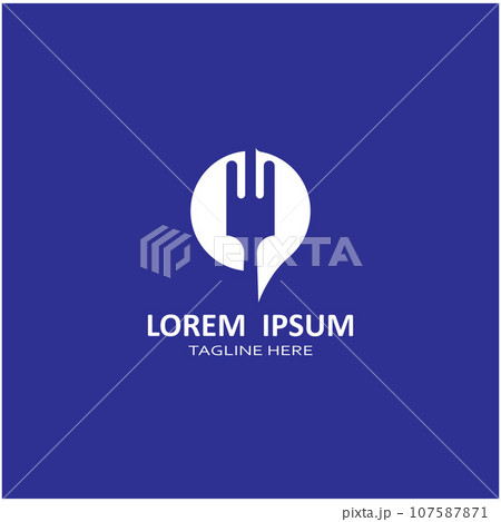 spoon,fork,and knife icon logo vector design template 107587871
