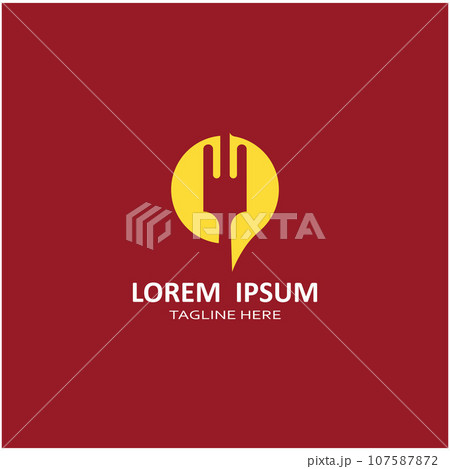 spoon,fork,and knife icon logo vector design template 107587872