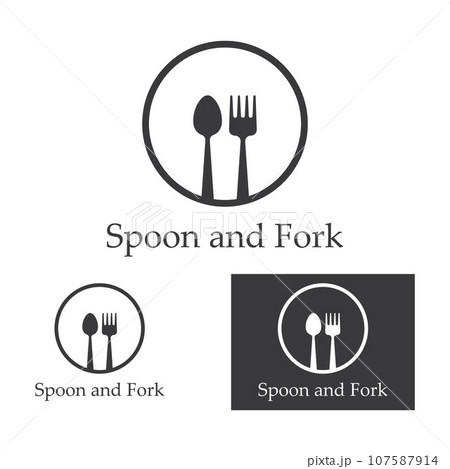 spoon,fork,and knife icon logo vector design template spoon,fork,and knife icon logo vector design template 107587914