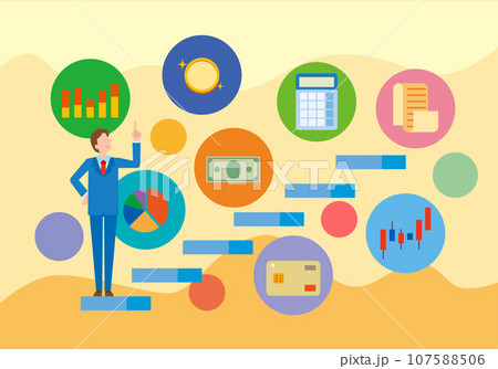金融リテラシーのイメージイラスト 金融リテラシーのイメージイラスト 107588506