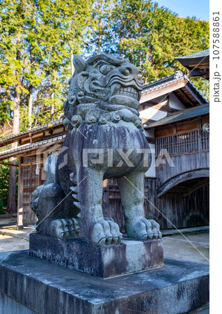 大神山神社（本社）拝殿前の狛犬　鳥取県米子市尾高 107588861