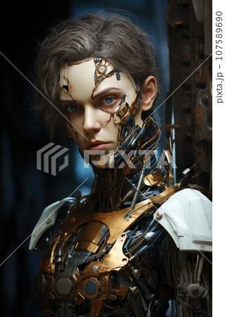 Dream of the machine, science fiction female artificial intelligence. 107589690