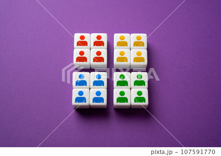 Divide people into groups. Break it down into teams. Market segmentation. Similar characteristics, needs, preferences, and behaviors. Narrow specialization of departments. Competition and cooperation. 107591770