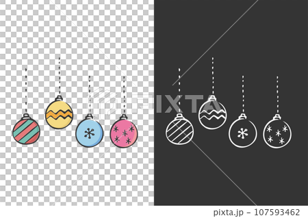 手描きのクリスマスのオーナメント 107593462