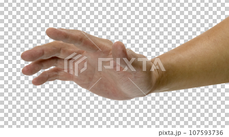 hand holding something isolated 107593736