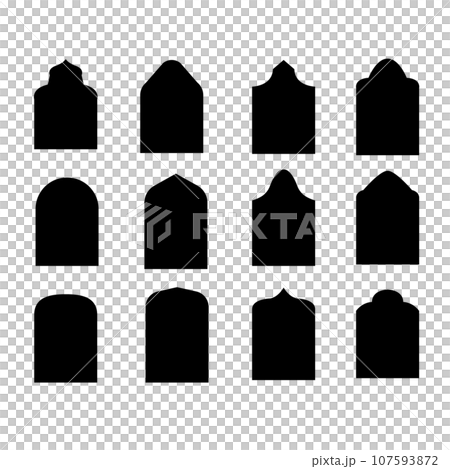 Multiple frames silhouette set Multiple frames silhouette set 107593872