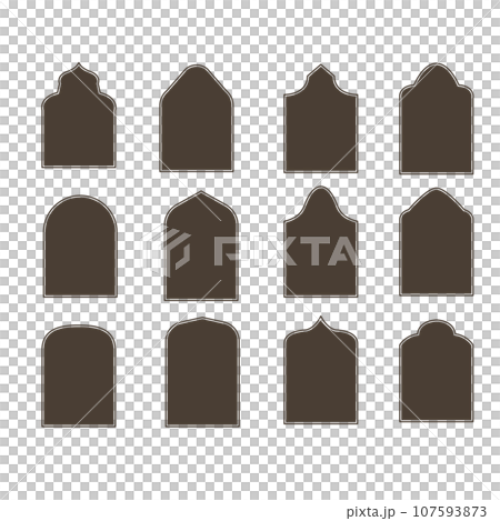 Multiple frames silhouette set Multiple frames silhouette set 107593873