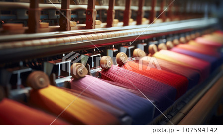 Close-up Within the textile manufacturing industry 107594142