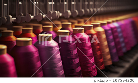 Close-up Within the textile manufacturing industry 107594200