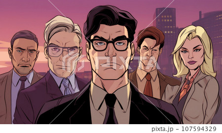 Grim Gaze of Executives: Unhappiness Capturedのイラスト素材 [107594329] - PIXTA