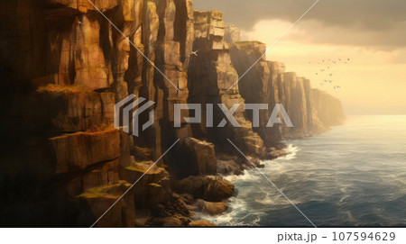 Rugged Cliffs and Treacherous Rocksのイラスト素材 [107594629] - PIXTA