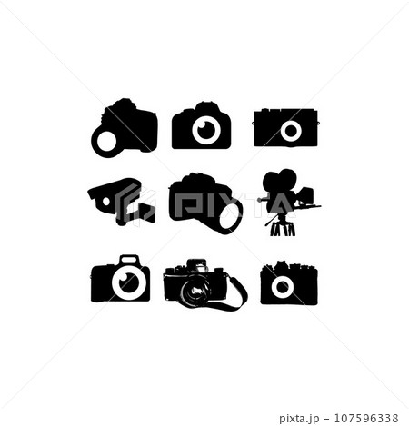 Camera collection set icon design Camera collection set icon design 107596338
