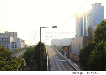 17 Jan 2015 the Road scape, highway at hong kong 107597609