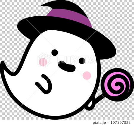 ハロウィン　おばけ　ぺろぺろキャンディ 107597822