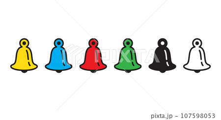 christmas Bells icon ringing vector santa claus logo doodle symbol cartoon character illustration 107598053