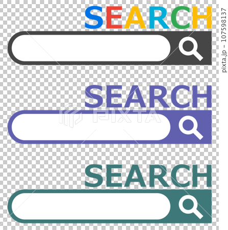 Illustration of a search bar where you can enter text and search on the internet 107598137