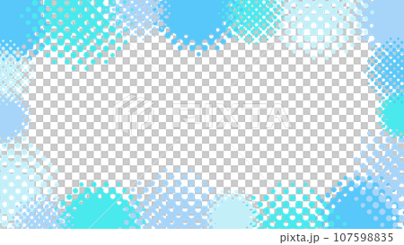 Light blue fluffy halftone frame 16:9 107598835