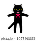 立ち尽くす黒猫 107598883