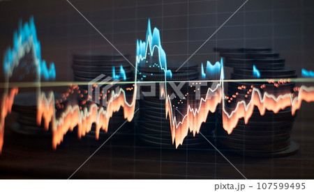 Market Analyze. Candle stick graph chart of stock market investment trading. 107599495