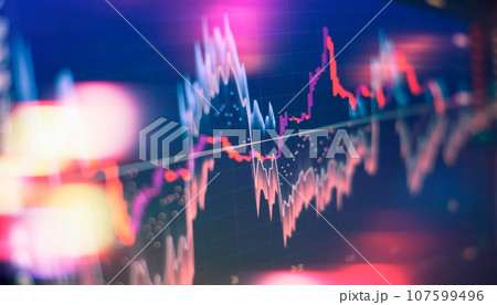 Market Analyze. Candle stick graph chart of stock market investment trading. 107599496