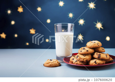 A treat for Santa Claus. Milk and cookies for St. Nicholas. A treat for Santa Claus. Milk and cookies for St. Nicholas. 107600620