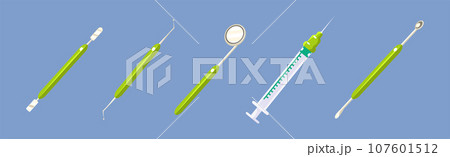 Dental Care and Hygiene Object and Tool Vector Set Dental Care and Hygiene Object and Tool Vector Set 107601512