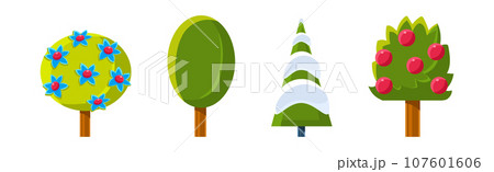 Nature Game Landscape Object and Elements Vector Set Nature Game Landscape Object and Elements Vector Set 107601606