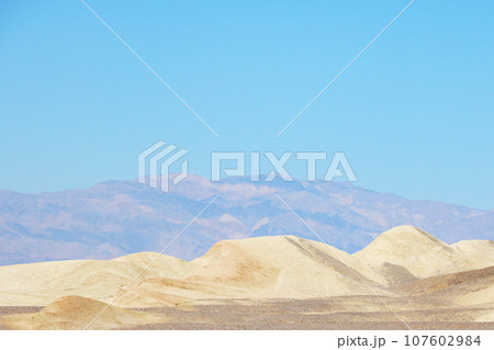 View of hot desert in USA on a sunny day. View of hot desert in USA on a sunny day. 107602984