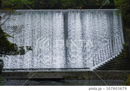 大分県/ 日本一美しいといわれる「白水ダム」（白水溜池堰堤） 107603679