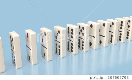 The Dominoes is a classic tabletop game 3d rendering 107603798