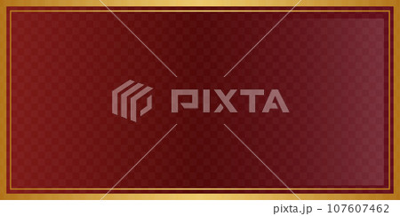 濃い赤とゴールドの背景 格子柄模様 濃い赤とゴールドの背景 格子柄模様 107607462