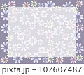 カラフルなお花模様の背景素材 107607487