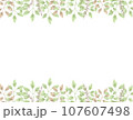 水彩で描いた新緑のフレーム 107607498