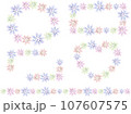 きれいなお花のフレームセット 107607575