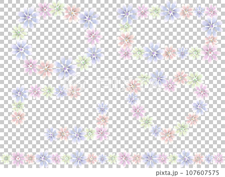 きれいなお花のフレームセット きれいなお花のフレームセット 107607575