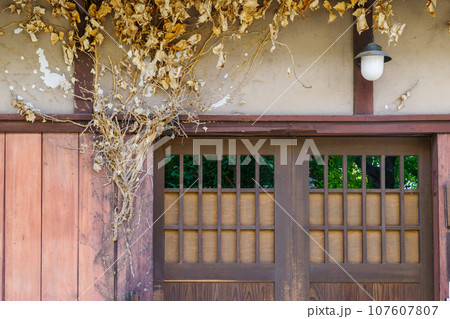 古民家の木戸・岐阜市川原町の古い町並み 107607807