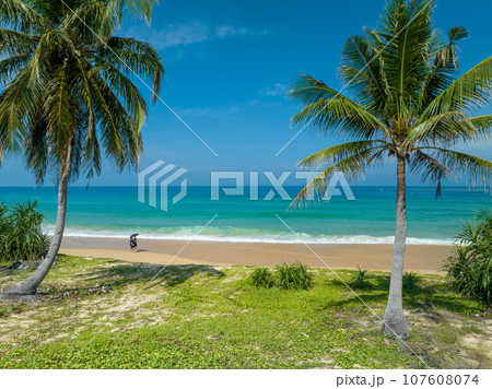 Beautiful beach at open sea in summer season,Nature Environment and Travel background,Amazing sea ocean background Beautiful beach at open sea in summer season,Nature Environment and Travel background,Amazing sea ocean background 107608074