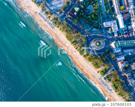 Summer sea nature background,Aerial view of Waves crashing on sandy shore,Sea surface ocean waves background,Amazing beach in phuket island Thailand Summer sea nature background,Aerial view of Waves crashing on sandy shore,Sea surface ocean waves background,Amazing beach in phuket island Thailand 107608103