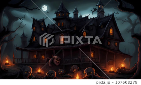 Devil cartoon character design illustration  107608279