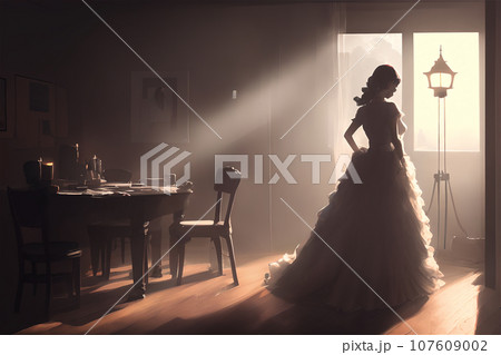 逆光のウェディングドレス／マリッジブルー　 107609002