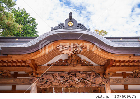 池田町八幡神社　本堂彫刻 107609678
