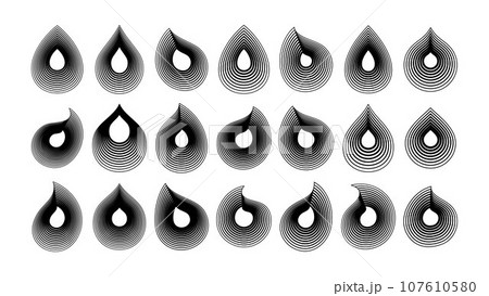 Modern dynamic motion line fluid water droplet icon logo design bundle Modern dynamic motion line fluid water droplet icon logo design bundle 107610580