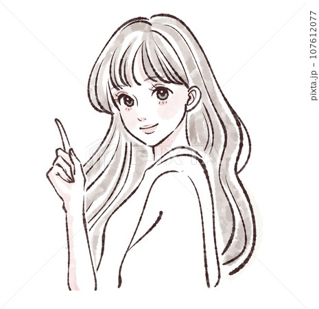 女性・女の子のイラスト素材 107612077