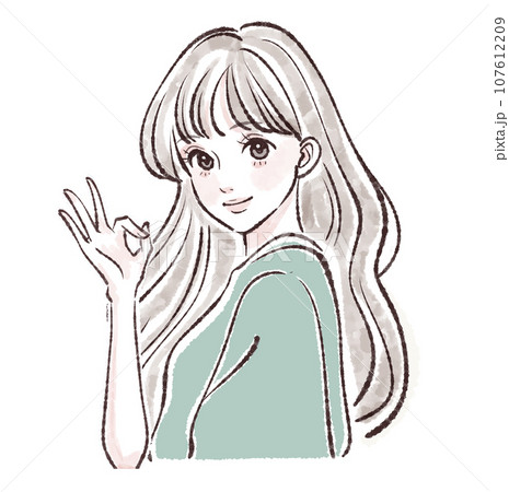 女性・女の子のイラスト素材 107612209