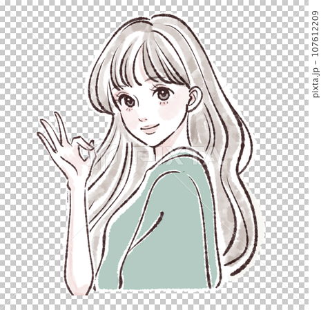 女性・女の子のイラスト素材 107612209